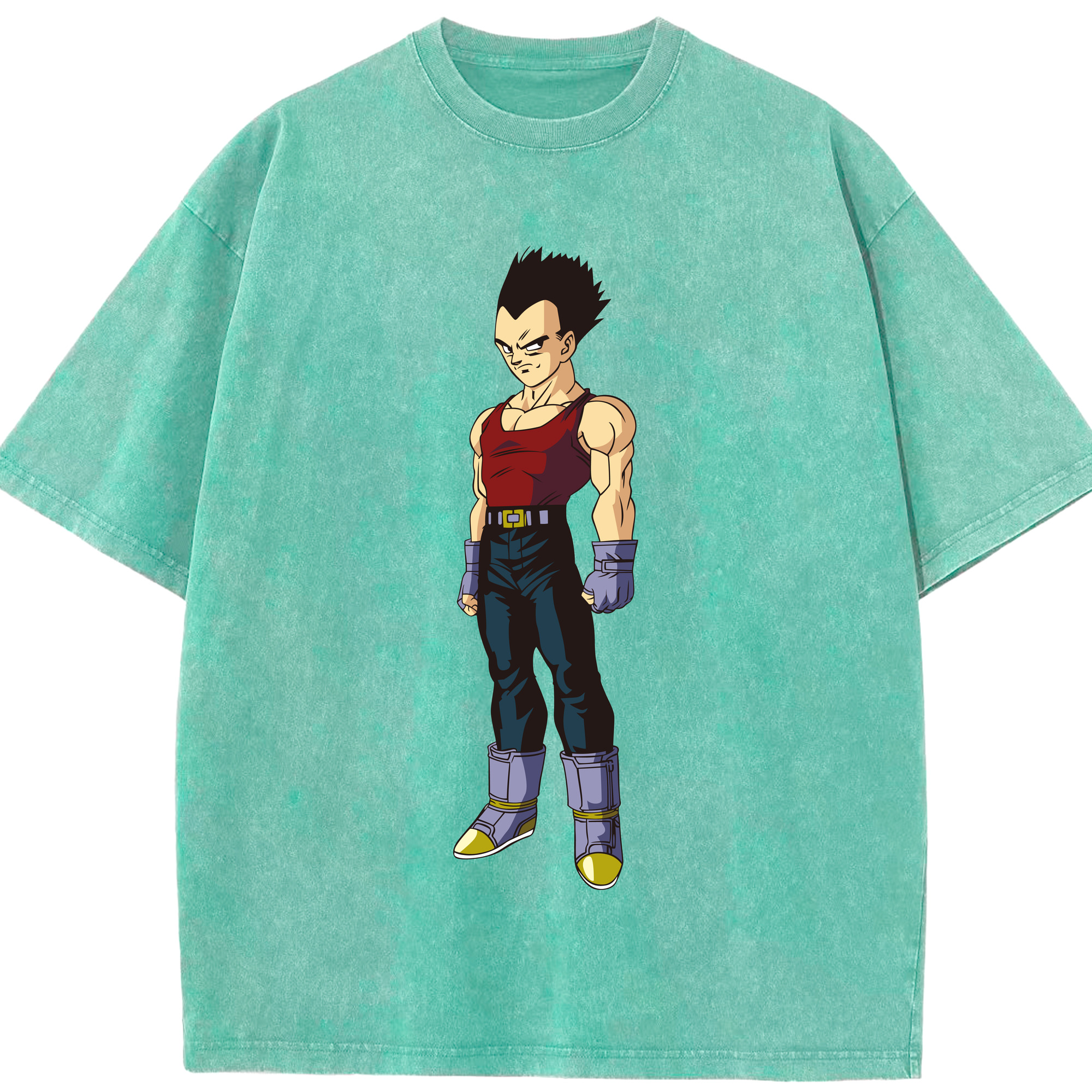 （画像用） ドラゴンボール ベジータ四世（Bejīta Yonsei）DRAGON BALL Vegeta IV 綿100% ヴィンテージ風 半袖Tシャツ（フロントプリント）